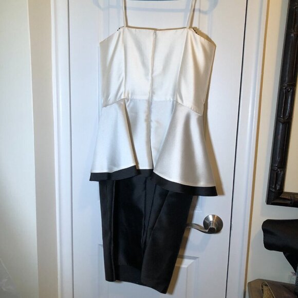 Ideas by Barbara Mother of the Bride Evening Dress Black/Ivory 3958--15 S M NWT - Picture 4 of 14